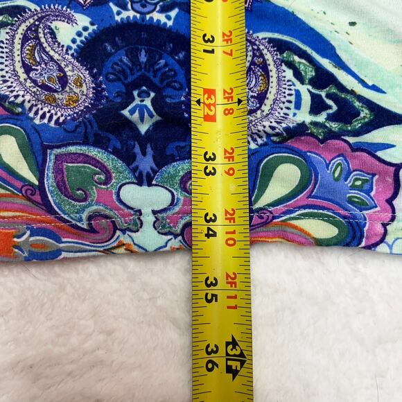 Lascana for Venus Women's V-Neck Pink/Blue/Purple Paisley Tunic Dress Size M - Picture 5 of 9